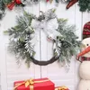 Decoratieve bloemenkransen Kerst- en Thanksgiving-decoraties met gesimuleerde dennennaalden en dennenkransen - 23870R24 231102