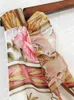 Robes décontractées AELESEEN Femmes Sicilienne Robe d'été Piste Mode Col V Fleur Imprimer Volants Sans Manches Laçage Up Élégant Robes De Fête
