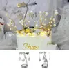 Candle Holders Rotating Cake Top Alloy Holiday Gift Christmas Tree Pendants Desktop Decor Creative For Restaurant