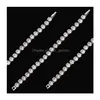 Chain Link Chain Cz Cubic Zirconia Bracelet Jewelry Fashion Bijoux Bijouteria Joias No Tarnish Fade Jewellery Drop Delivery Dhgarden Dh8Ze