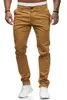 Calças masculinas Pure Color Calças Casuais Slim Fit para Homens Cargo Roupas Estilo Longo e Versátil 2023 Pant