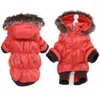 Abbigliamento per cani Cappotto invernale caldo Tuta in pelliccia sintetica in pile per cani Abbigliamento parka per animali domestici metallizzato XL 2XL