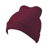 Bérets femmes hommes hiver bonnet tricoté chapeau avec protection d'oreille anti-serrée 2 boutons latéraux simple couleur unie casquette de crâne à revers