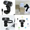 WebCams FL HD 1080P WebCam PC Webカメラライブブロードキャストビデオ会議ドロップ配信コンピューターDHKCUを呼び出すためのマイクX5 USB付きX5 USB