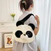 Avondtassen Dames Grote Pluche Tas Meisje Student Handtas 2023 Modepop Cartoon Panda Schouder