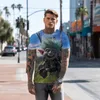 T-shirts pour hommes Summer-chemise Global Umbrella Monster 3D imprimé décontracté tendance mode