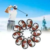 Andere golfproducten 10 stuks Golf Iron Covers Set Golfkoffer PU lederen hoes Wrap Sokken Golfclub hoofdhoezen voor Club Display Dames Heren Oefening 231101