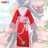 Uma peça cosplay boa han traje sexy império vermelho quimono vestido anime roupas trajes de halloween para mulheres festa desempenho cosplay