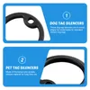 Coleiras de cachorro 4pcs Tag Anel de silicone para animais de estimação cobre silenciadores suportes de nome de filhote de cachorro