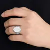 Unisex mode män kvinnor ring 18k real gul vit guld pläterad full bling is ut cz ring män kvinnor storlek 6-12