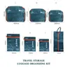 Storage Boxes Bins 7 Pieces Set Travel Organizer Storage Bags Suitcase Portable Luggage Organizer Clothes Shoe Tidy Pouch Packing Set Storage Cases 230331