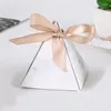 Prezent Trójkąt marmurkowane kraft papierowe pudełka czekoladowe cukierki