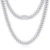 Pass Diamond Tester Edelstahl Vvs Moissanit Iced Out Schnalle Custom Miami Cuban Link Chain Halskette