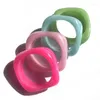 Pulseira primavera verão cor 62,5 mm pulseiras de resina para mulheres meninas moda pulseiras múltiplas cores jóias atacado b01