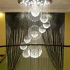 Chandeliers Compound Building Crystal Modern Luxury Villa Duplex Living Room Circular Staircase Long Chandelier Light