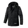 Mens Down Parkas Winter Parka Men Fleece 두꺼운 따뜻한 후드드 군 재킷 남성 빈티지 전술 가을 패션 솔리드 카키 필드 풍력 231101