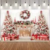 Decorações de Natal Cenário de Natal para Pogal Árvore de Natal Janela Lareira Presente Santa Inverno Festa de Família Decoração Banner Po Fundo 231102