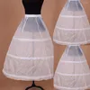 Dames slaapkleding vrouwen 3Hoops A-lijn petticoat verstelbare trekkoord Crinoline bruidsbal trouwjurk witte onderbladen taille laag