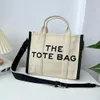 Tote Designer Bag Handväska Leisure Travel Axel öppen kvinnors modehandväska Casual Canvas Wrap Leather Bag