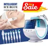 High quality 7 IN 1 Multi-Functional Beauty equipment Skin Analyzer Skin Care Machine Smart Ice Blue Oxygen Hydrogen Bubble hydrodermabrasion hydra Facial device