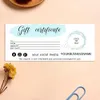 Greeting Cards Modern Gift Card ADD YOUR Rose Gold Gift Certificate Pink Gold Gift Certificate Gift Voucher For Customers 231102