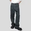 Men's Jeans IEFB Trend Men's Cargo Denim Pants Fashion Design Multi Pocket Personality Jeans Vintage Male Baggy Overalls Autumn 9C2532 231101