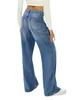 Jeans pour femmes 2023 taille haute jambe large pantalon en denim femme bleu mode baggy streetwear vintage harajuku droit 231102