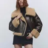 Women' Blends Autumn Winter Leather Jacket Women Designer Luxury Short Coats Fur Warm Outwear Lamb Quilted Suits In Outerwears 231102