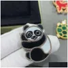 V Placcato oro Mijin Panda Vanly Cleefly Ago per seno animale Serie per bambini fortunati Cnc Precisione Moda Versatile Consegna a goccia Dh4Qq