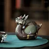 Thé pour animaux de compagnie, décoration en céramique Fine, Dragon Zhaocai créatif, peut élever Qilin, Table de jeu Zhong Kui, ensemble d'accessoires