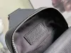 Роскошные M30741 дизайнерская уличная сумка-слинг Черный цветок мужские кошельки Сумка через плечо на груди через плечо сумка-бродяга Женская натуральная кожа классические дорожные мини-клатчи сумки-тоут