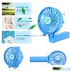 Fans UPS Portable USB Mini Fan Battery laddningsbart fällbart handtagskylare kylning för utomhussportresor 7.15 Drop Delivery Home DH7I0