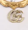 2 kleuren modemerk ontwerper G letters broches gouden broche vintage pak pin kleine zoete wind sieraden accessoire bruiloft cadeau