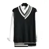 Men's Vests Men Sweater Trendy Anti-pilling Vest V Neck Cold-proof Spring