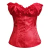 Bustini Corsetti Abito estivo Dimagrante Vita sexy Wimen Bone Traning Shaper Floreale Overbust Corsetto con lacci S-XXL