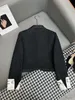 Women's Jackets designer Autumn and Winter New Cha Nanyou Small Fragrance Style, Versatile Chinese Style Button Design, Paired with Chest Pin Short Coat W03Y