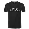 Men's T Shirts Summer Men Shirt HeartBeat Fencing Funny Short Sleeve Cotton T-Shirt Cool Gift Clothing