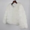 Dames bont faux 2023 jas luxe merk winterjas dames elegante dikke warme bovenkleding streetwear nep konijn mode jhgyug 231101