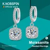 Stud KNOBSPIN D Color Earring 925 Sterling Sliver Plated with White Gold for Women Wedding Engagement Fine Jewelry 231101