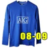 QQQ8 Long Sleeve Retro Soccer Jersys 2006 2007 2008 Man 06 07 08 98 99 86 88 1990 2002 Utd v.nistelrooy giggs Ronaldo Cantona Solskjaer