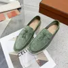 Loro Pianas Shoes Повседневные мужские женские лоферы на плоской подошве с низким верхом из замши из коровьей кожи Оксфорды Дизайнерская обувь Мокасины Лоферы Слипоны Модельные туфли 35-45 евро