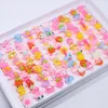 Takı 100 PCS Sevimli Çocuklar Karikatür Mücevher Reçine Çocukları Kız Karışık Stil Çiçek Hayvan Yay Meyve Hediyesi Mevcut Dekorasyon Yüzükleri 231101