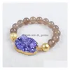 Łańcuchowe link bransoletki Borosa moda styl 5pcs/działek naturalny Druzy Stone Bransoletka Boguła Fine Jewelry G294 DOSTALNIE JEIND DHGARDEN DHP3Y