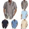 T-shirts pour hommes Boutonné à fleurs Vacances tropicales Plage Cardigan Blouses Ethnique