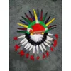 Savage Indian African Villus Chiefs Cap Hat Cos Carnival Party Feather Hats roliga huvudband Huvudbonader för barn och vuxen