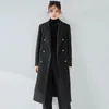 Damen-Blazer aus Wollmischungen, klassisches Design, Taschen, Einzelknopf, Damenmantel, Vintage-Mode, 231101