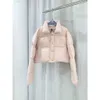 Designer Miumiui Down Jackets Mm23 Outono e Inverno Nova Moda Bordado Carta Preencher Padrão Nacional Completo 90 Pato Branco Down Pure Down Casaco