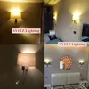 Wall Lamps Beige Cloth Shade Led Light Reading El Guest Room Passage E27 1W Night Bedroom Project Lighting