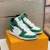 Denim sapatos de basquete alto tênis virgil trainer casual couro de bezerro abloh branco verde vermelho azul carta sobreposições plataforma baixa tênis