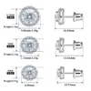 Stud 031CT D Kolor Halo Kolczyki 925 Srebro dla kobiet Gra okrągłe laboratorium Diamentowa biżuteria ślubna 231101